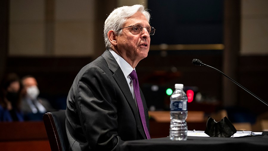 Attorney General Merrick Garland testifies during a House Judiciary Committee oversight hearing of the Department of Justice on Thursday, October 21, 2021.