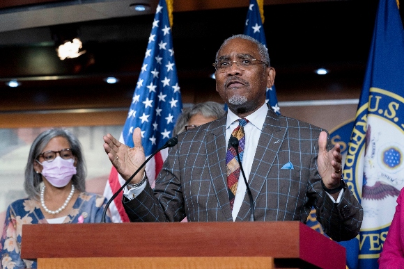 Rep. Gregory Meeks, D-N.Y., member of the Congressional Black Caucus speaks during a news conference