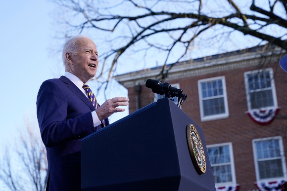 President Joe Biden speaks in support of changing the Senate filibuster rules