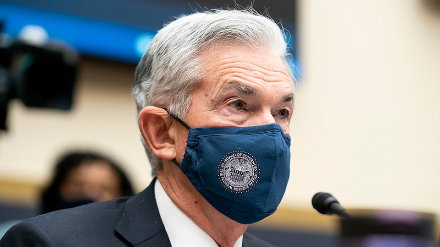 Federal Reserve Chairman Jerome Powell answers questions during a House Financial Services Committee oversight hearing of the Treasury Department's and Federal Reserve's Pandemic Response on Wednesday, December 1, 2021.