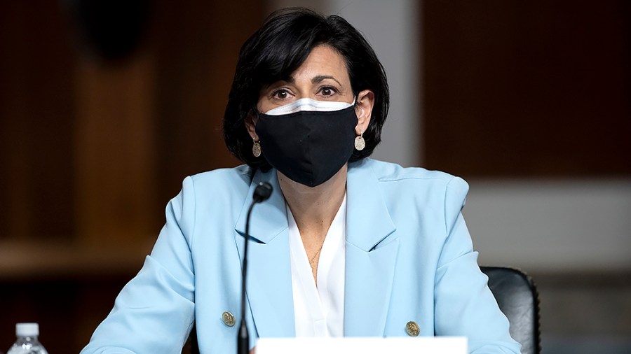 Dr. Rochelle Walensky, Director of the Centers for Disease Control and Prevention, answers questions during a Senate Health, Education, Labor, and Pensions Committee hearing to examine the federal response to COVID-19 on Jan. 12, 2022.