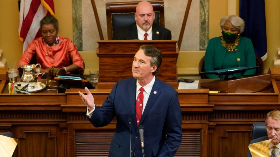 New Virginia Gov. Glenn Youngkin delivers his first State of the Commonwealth address in Richmond