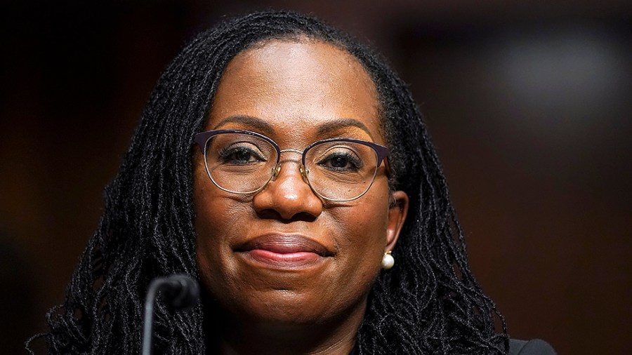 Ketanji Brown Jackson, nominated to be a U.S. Circuit Judge for the District of Columbia Circuit, is seated to testify before a Senate Judiciary Committee hearing on pending judicial nominations on April 28, 2021.