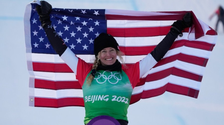 Lindsey Jacobellis captured the United States' first gold medal of the Beijing Olympics