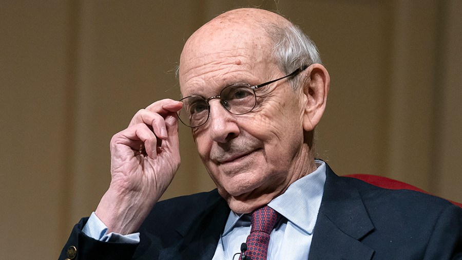 Supreme Court Justice Stephen Breyer speaks during an event at the Library of Congress for the 2022 Supreme Court Fellows Program hosted by the Law Library of Congress, Thursday, Feb. 17, 2022.