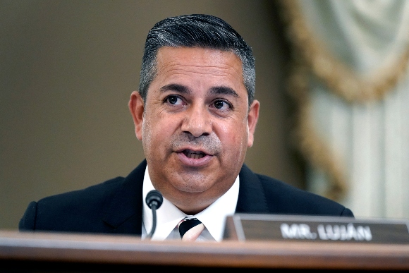 Sen. Sen. Ben Ray Lujan, D-N.M., speaks during a hearing