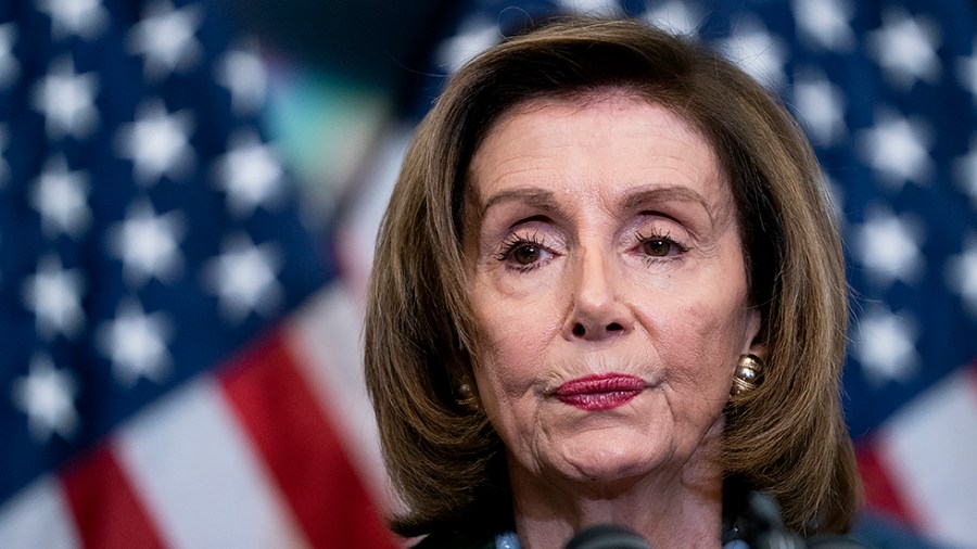 Speaker Nancy Pelosi (D-Calif.) addresses reporters during a press conference on Wednesday, February 23, 2022 to discuss a recent congressional delegation trip to Israel and Europe.