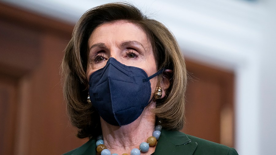 Speaker Nancy Pelosi (D-Calif.) is seen during a press conference on Wednesday, February 23, 2022 to discuss a recent congressional delegation trip to Israel and Europe.