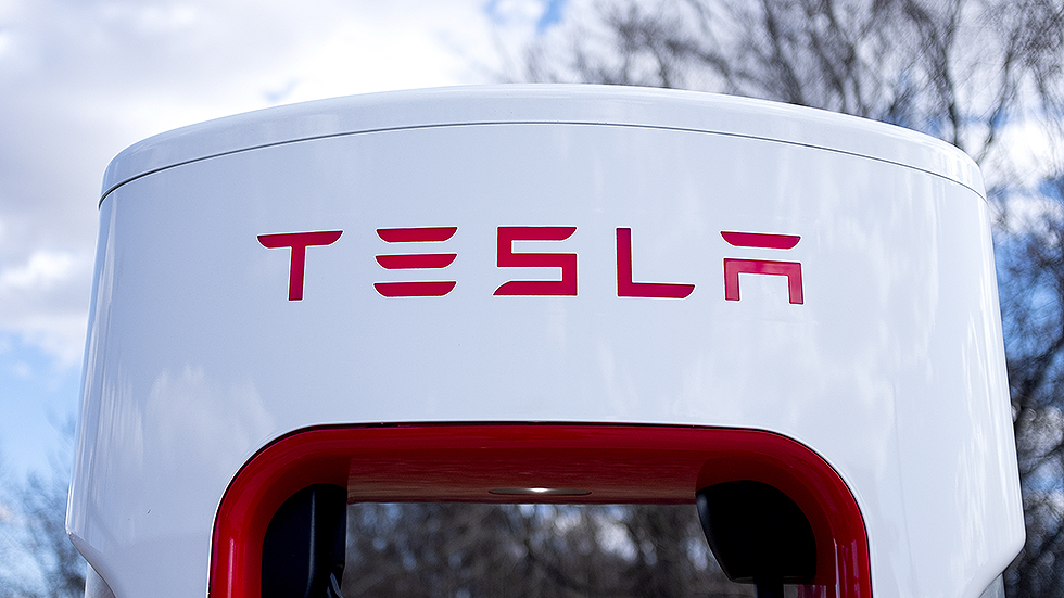 A Tesla Supercharger station is seen at a Sheetz Gas Station in Bealeton, Va., on Thursday, February 10, 2022.