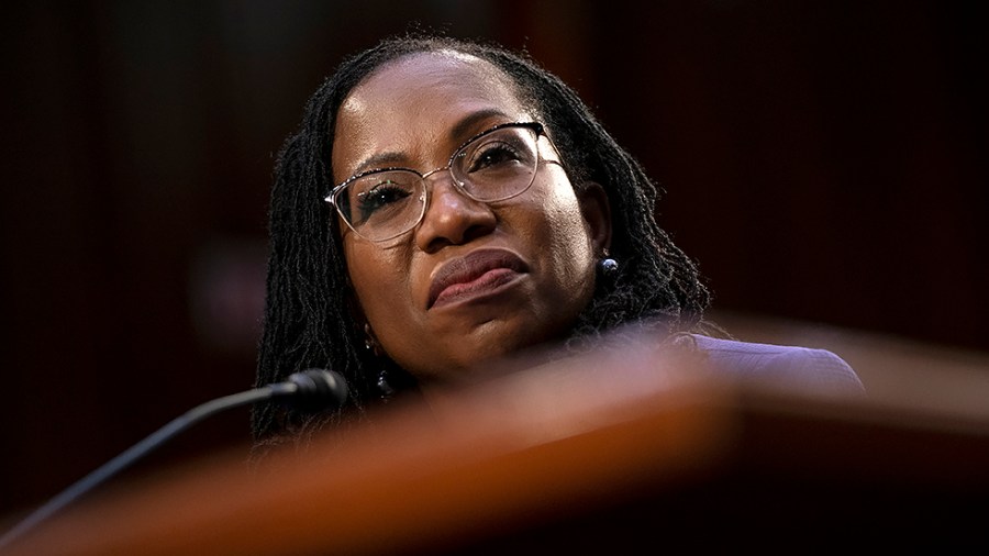 Supreme Court nominee Ketanji Brown Jackson is seen during her Senate Judiciary Committee confirmation hearing on Monday, March 21, 2022.