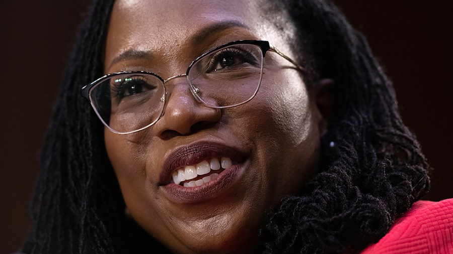 Supreme Court nominee Ketanji Brown Jackson answers questions during the second day of her Senate Judiciary Committee confirmation hearing on Tuesday, March 22, 2022.