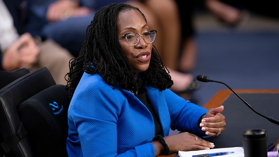 Supreme Court nominee Ketanji Brown Jackson answers questions during the third day of her Senate Judiciary Committee confirmation hearing on Wednesday, March 23, 2022.