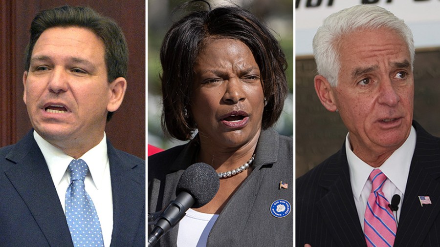 Ron DeSantis, Val Demings and Charlie Crist