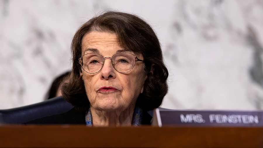 Sen. Dianne Feinstein (D-Calif.) asks questions of Supreme Court nominee Ketanji Brown Jackson during the third day of her Senate Judiciary Committee confirmation hearing on Wednesday, March 23, 2022.