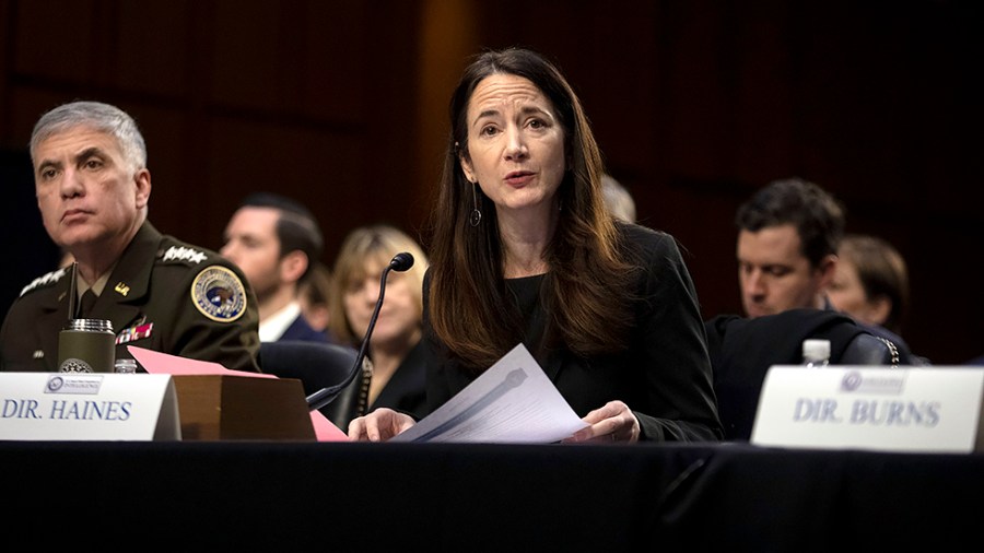 Avril Haines, Director, Office of the Director of National Intelligence speaks to the Senate Intelligence Committee during a hearing examining worldwide threats on Thursday, March 10, 2022.