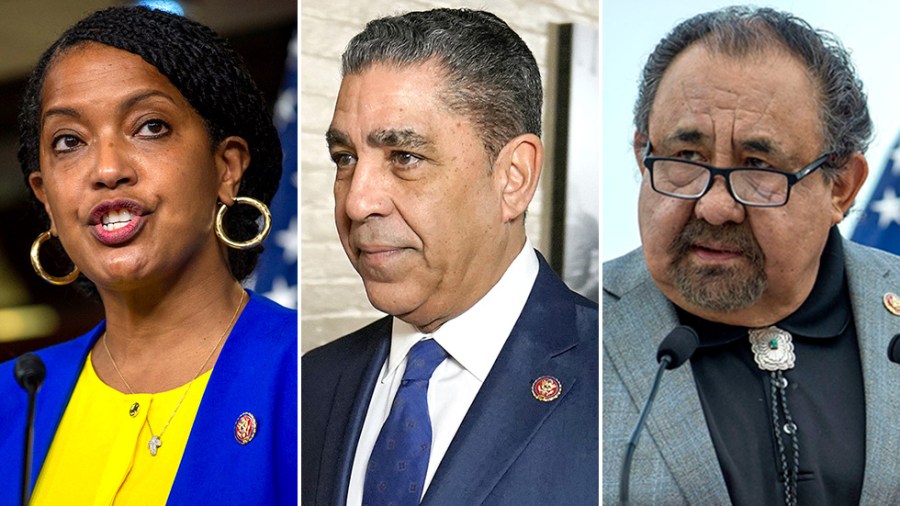 Jahana Hayes, Adriano Espaillat and Raul Grijalva