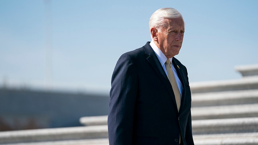 House Majority Leader Steny Hoyer (D-Md.) arrives for a press event to mark the one-year anniversary of the Atlanta spa shootings on Wednesday, March 16, 2022.