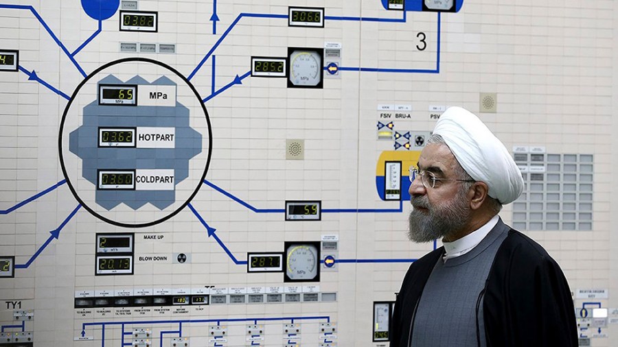 Iranian President Hassan Rouhani visits the Bushehr nuclear power plant