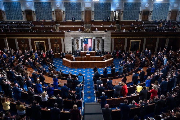 President Joe Biden delivers his first State of the Union address to a joint session of Congress