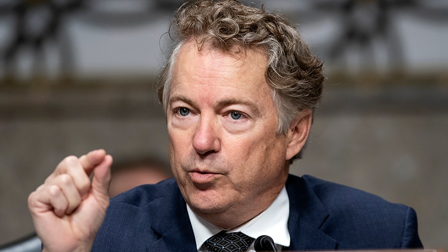 Sen. Rand Paul (R-Ky.) questions Dr. Anthony Fauci, White House Chief Medical Advisor and Director of the NIAID, during a Senate Health, Education, Labor, and Pensions Committee hearing to examine the federal response to COVID-19 and new emerging variants