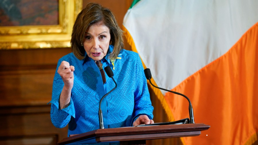 Speaker Nancy Pelosi (D-Calif.) speaks at the annual Friends of Ireland luncheon on Capitol Hill