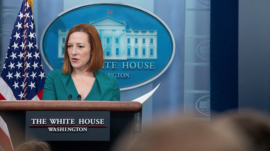 White House Press Secretary Jen Psaki briefs reporters on the Russian invasion in Ukraine and answers questions on other issues at the White House in Washington, D.C., on Friday, March 4, 2022.