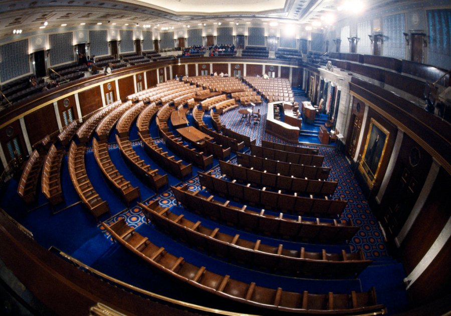 A general view of the empty U.S. House of Representatives in Washington, D.C. on Dec. 3, 1981. (AP Photo)