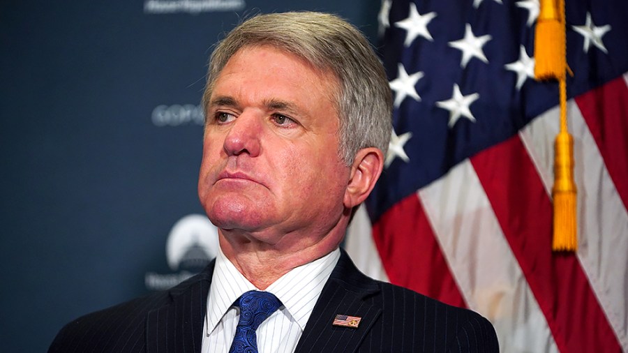 Rep. Michael McCaul (R-Texas) is seen during a press conference on Wednesday, October 20, 2021 following a closed-door House Republican Conference meeting.