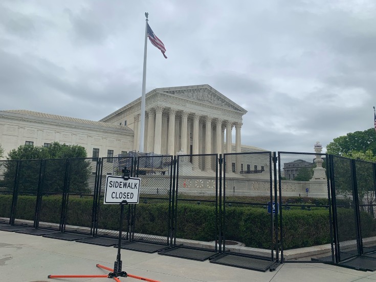 fence around Supreme Court building