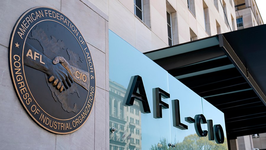 The headquarters of the AFL-CIO seen in Washington, D.C., on Wednesday, April 20, 2022.