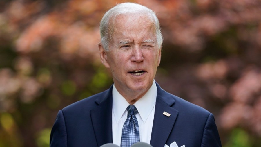 U.S. President Joe Biden speaks during an event with Hyundai Motor Group Executive Chair Euisun Chung, at the Grand Hyatt Seoul