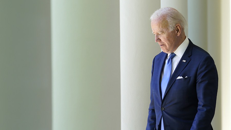 President Biden arrives to deliver remarks on how his administration is expanding access and lowering the cost of high-speed internet for Americans through the Bipartisan Infrastructure Law at the White House on Monday, May 9, 2022.