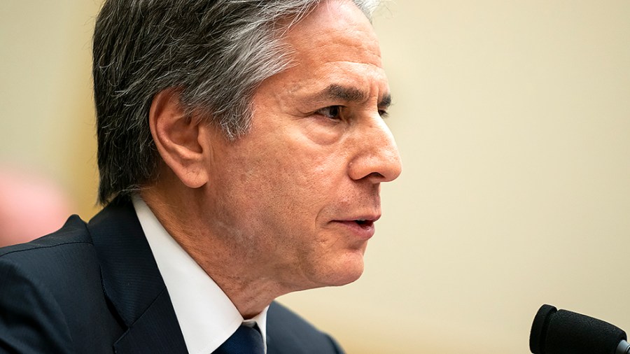 Secretary of State Antony Blinken answers questions during a House Foreign Affairs Committee to discuss the President’s FY 2023 budget request for the department on Thursday, April 28, 2022.