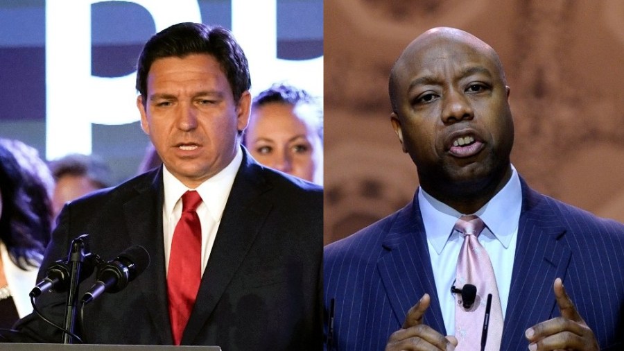 Florida Gov. Ron DeSantis and South Carolina Senator Tim Scott