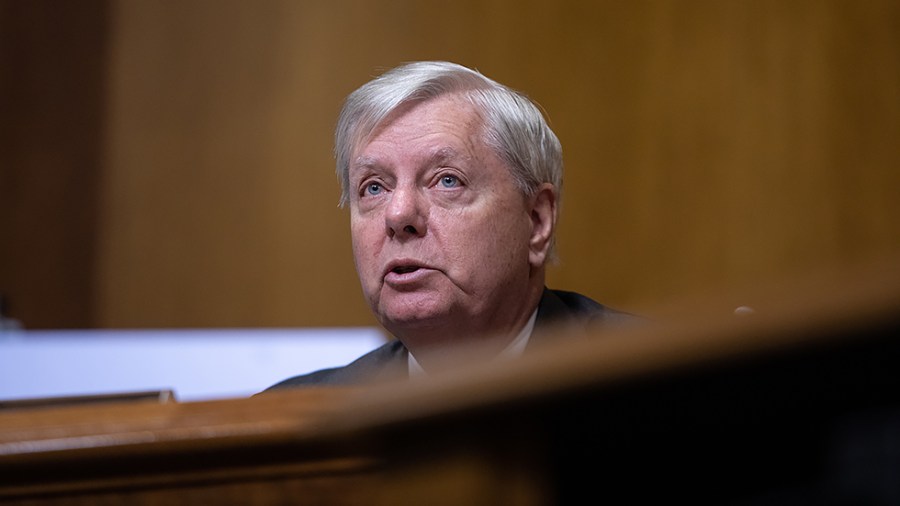 Sen. Lindsey Graham (R-S.C.) speaks during the Senate Budget Committee hearing to examine President Biden’s proposed FY 2023 budget on Wednesday, March 30, 2022.