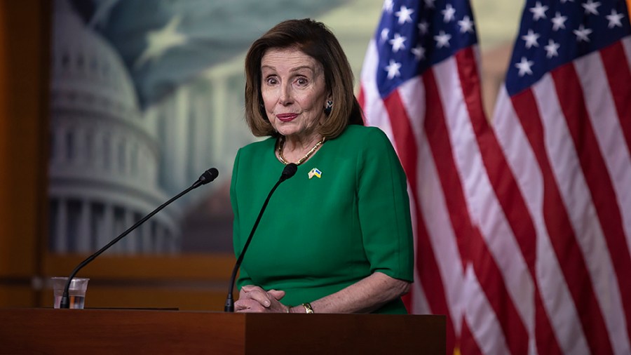 Speaker Nancy Pelosi (D-Calif.) delivers her weekly press conference at the U.S. Capitol on Thursday, May 12, 2022, noting the passing of one million Americans due to COVID-19, Roe v. Wade, and the shortage of baby formula in the U.S.