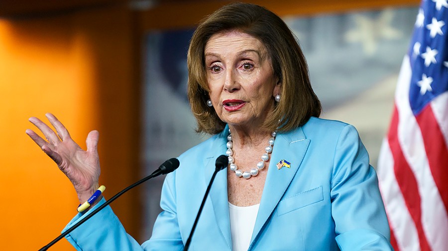 Speaker Nancy Pelosi (D-Calif.) addresses reporters during her weekly press conference on Thursday, May 19, 2022.