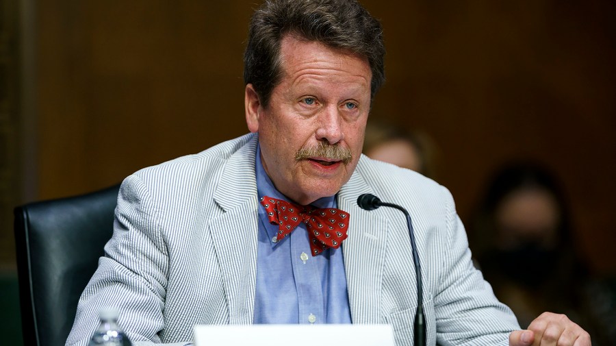 Food and Drug Administration Commissioner Robert Califf gives an updated about the Abbott formula plant shutting down once again during a Senate Health, Education, Labor, and Pensions Committee hearing to discuss the federal government’s response and future planning for COVID-19 on Thursday, June 16, 2022.