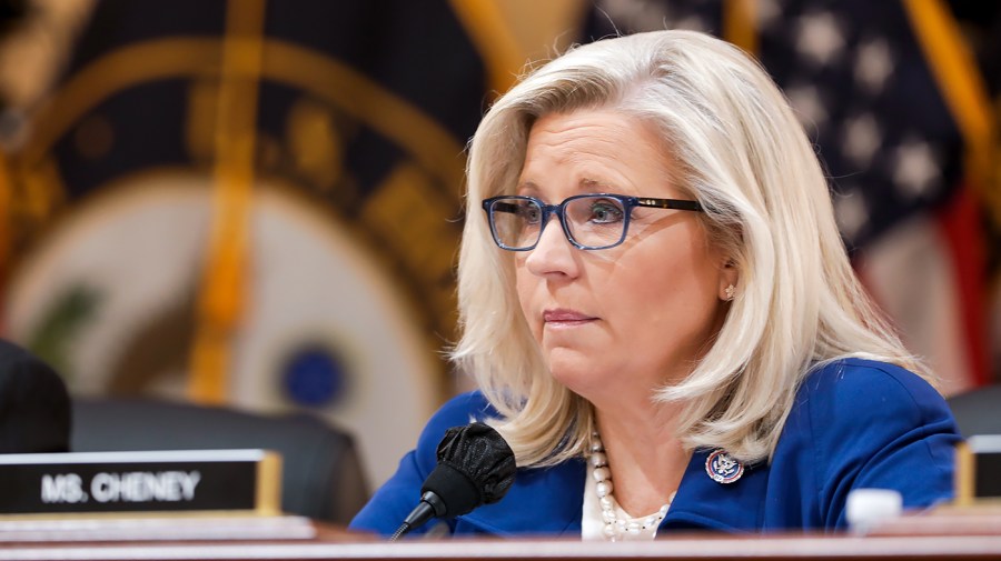 Rep. Liz Cheney (R-Wyo.) makes an opening statement during a House Jan. 6 committee hearing on Tuesday, June 21, 2022.