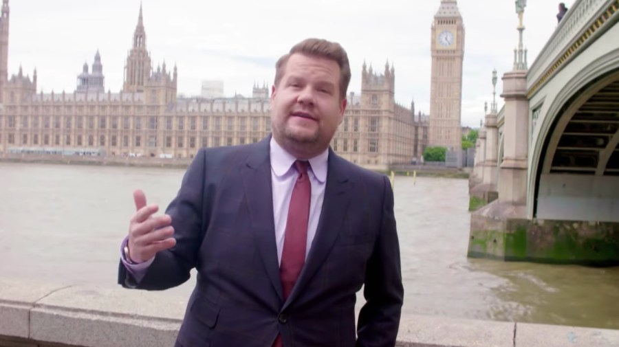 Late-night host James Corden speaks from London.