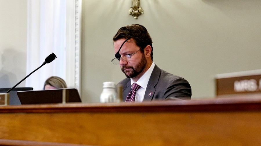 Rep. Dan Crenshaw (R-Texas) at a House Select Committee on the Climate Crisis hearing entitled 'State Perspectives on Cutting Methane Pollution' on Tuesday, June 14, 2022.