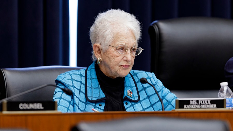 Rep. Virginia Foxx (R-N.C.) at a House Education and Labor Committee hearing examining the policies and priorities of the Department of Labor on Tuesday, June 14, 2022.