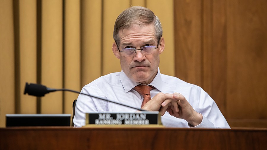 Ranking Member Jim Jordan (R-Ohio) is seen during the House Judiciary Committee markup of the "Protecting Our Kids Act," to vote on gun legislation on Capitol Hill in Washington, D.C. on Thursday, June 2, 2022.