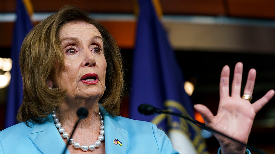 Speaker Nancy Pelosi (D-Calif.) addresses reporters during her weekly press conference on Thursday, May 19, 2022.