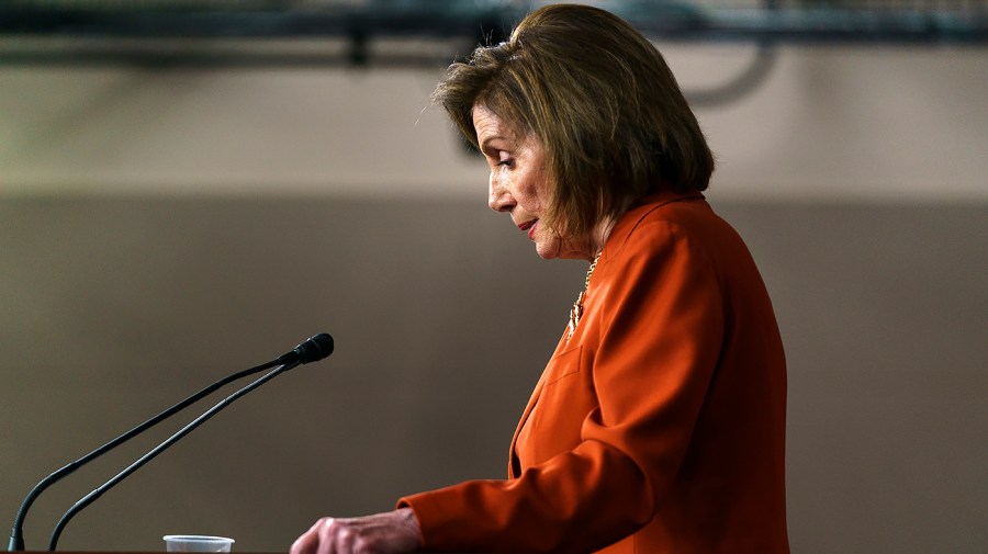 Speaker Nancy Pelosi (D-Calif.) addresses reporters during her weekly press conference on Friday, June 24, 2022. Pelosi discussed the recent Supreme Court decision to strike Roe v. Wade and bipartisan gun safety legislation.