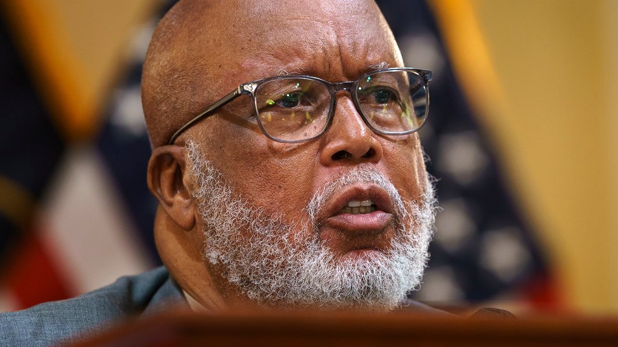 Rep. Bennie Thompson (D-Miss.) makes an opening statement during a Jan. 6 House Select Committee hearing on Monday, June 13, 2022. The hearing focused on false election fraud claims and the Trump campaign’s continued push for donations.