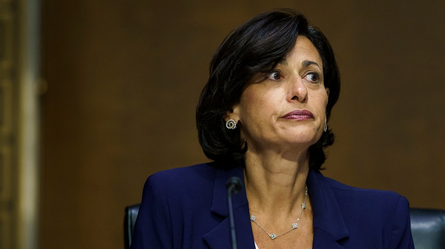 Dr. Rochelle Walensky, Director of the Centers for Disease Control and Prevention, is seen during a Senate Health, Education, Labor, and Pensions Committee hearing to discuss the federal government’s response and future planning for COVID-19 on Thursday, June 16, 2022.