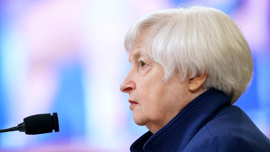 Treasury Secretary Janet Yellen is seen during a House Ways and Means Committee hearing to examine the President’s FY 2023 budget on Wednesday, June 8, 2022.