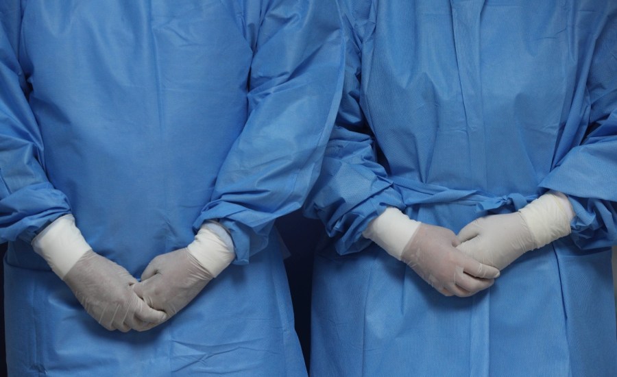 Nurses in scrubs.