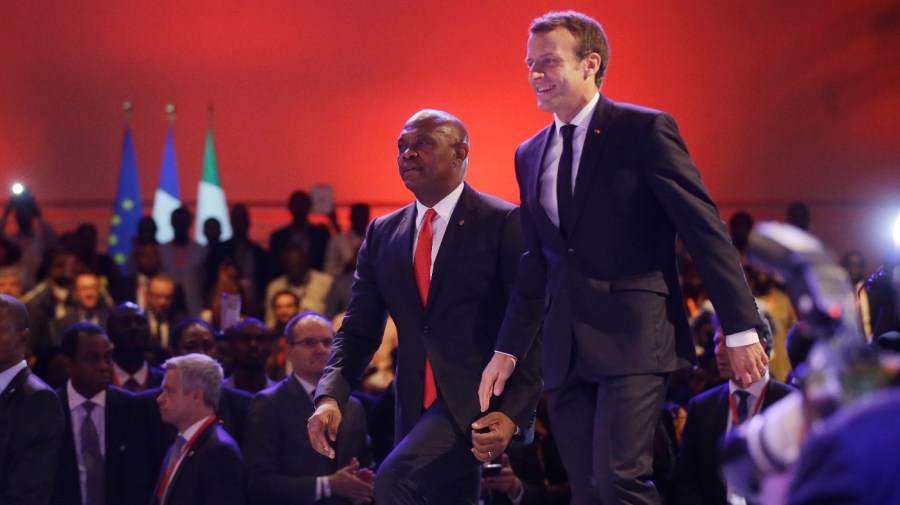 Tony Elumelu and Emmanuel Macron